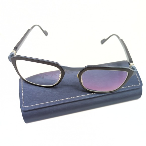 Face a Face Paris Scott 3 TM01 Eyeglasses Mens 51-20-142 Black Blue Titanium - Picture 4 of 13